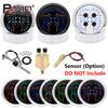 7 Colors LED 85mm 4 In 1 Gauge Oil Pressure Gauge Water Temperature Fuel Level Voltmeter NPT 1/8 Temp Sensor Fuel Float Sensors