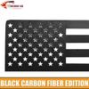 For + Dodge RAM 1500 Carbon Fiber Rear Window Side Trim Stickers US Flag