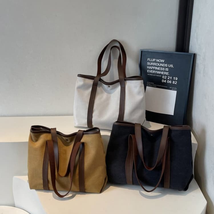 Large capacity canvas tote bag women's shoulder bag