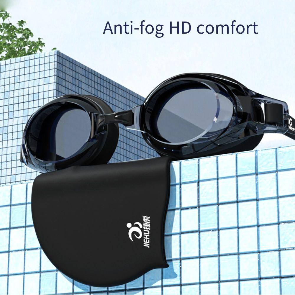 Silicone Mirror Frame Swim Goggles Anti-fog Shortsighted Swimming Glasses Women
