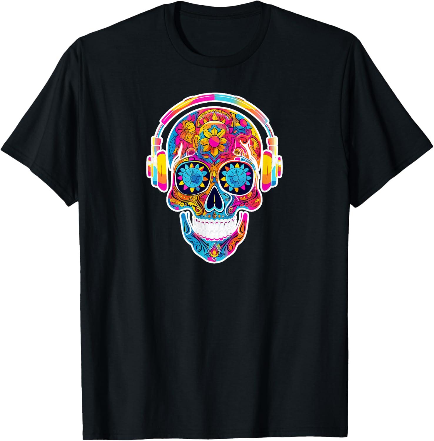 Psychedelic Sugar Skull Sixty T-Shirt S