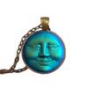 Moon Face Necklace With Geometric Pendant For Astronomy Lovers And Giftgiving