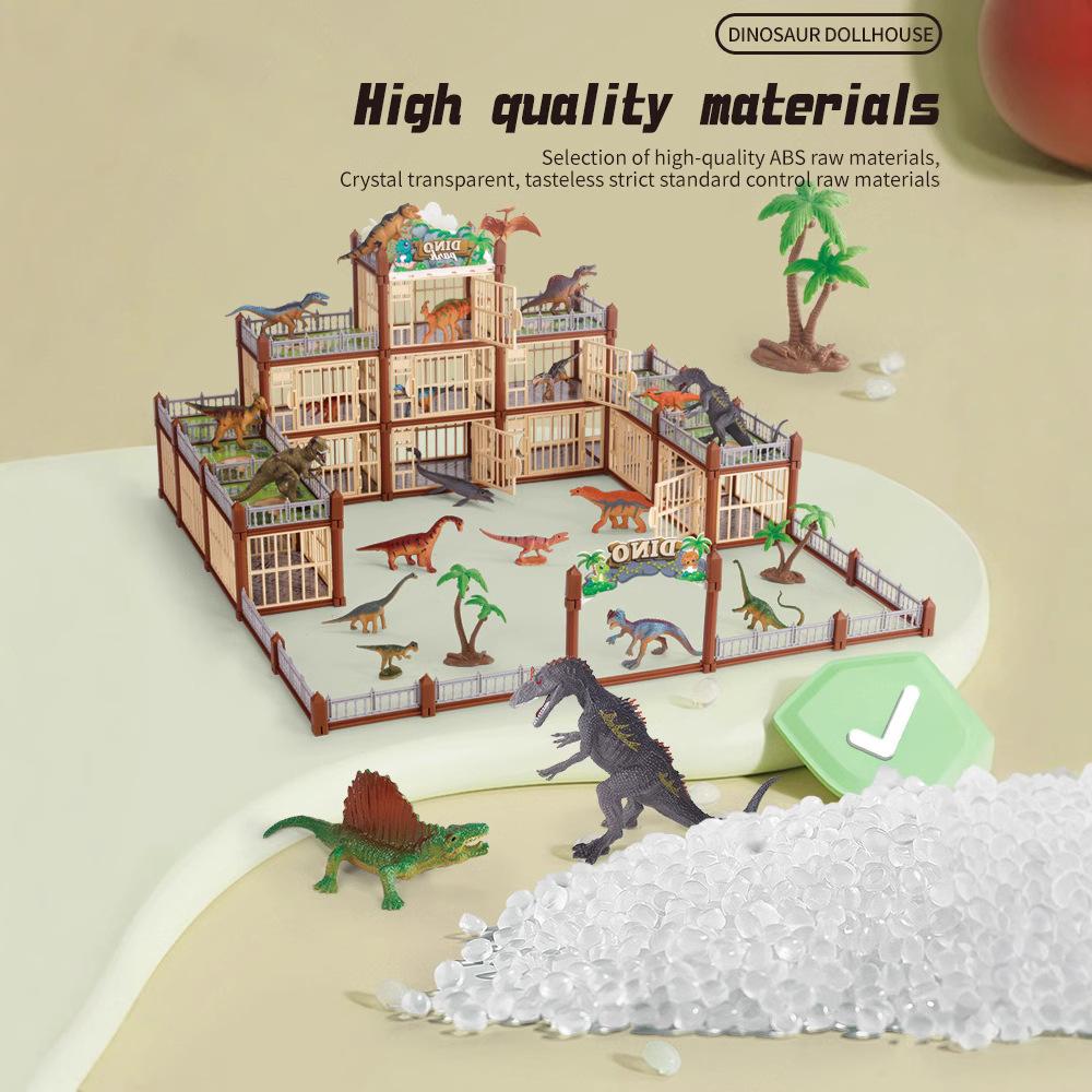 326pcs Jurassic Theme Park Children's Gift Simulation Diy Dinosaur Arena Toy Festival Party Gift Children's Birthday Gift Set
