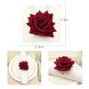 6Pcs Red Rose Shape Ring Wedding Towel Buckle Napkin Party Hotel Table Decor