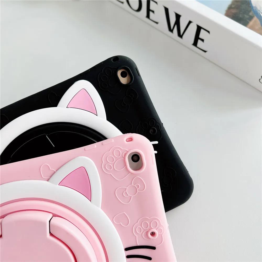 Kids Cover for iPad 10.2 7 8 9th 10th 11th A16 Pro11 9.7 Air 1 2 4 5 6 10.9 Mini6 Tablet Case Silicon Stand Funda