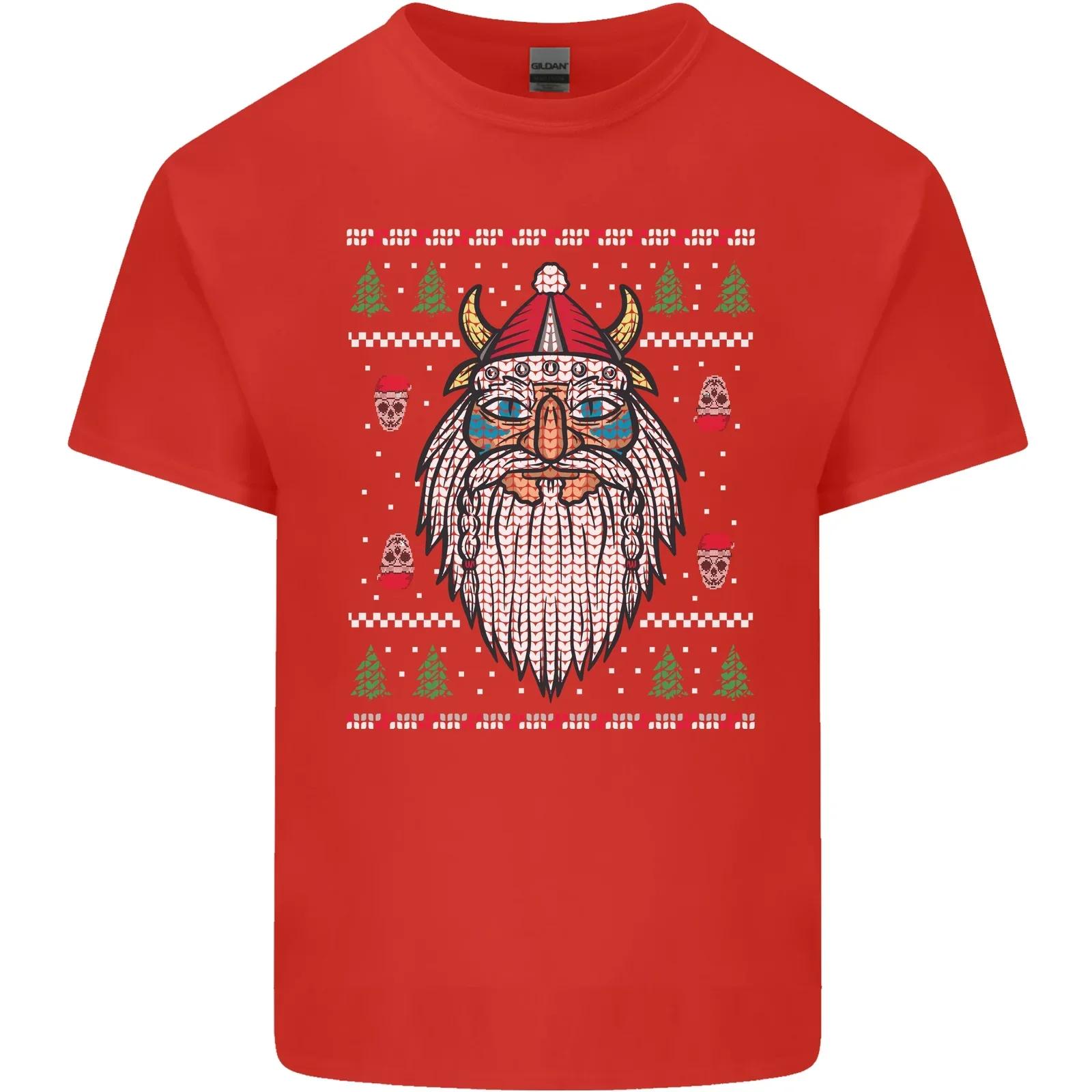 Funny Warrior Valhalla Ugly Christmas Sweater TShirt 100 Cotton ONeck Short Sleeve Casual Unisexs Tshirt Size S3XL S