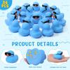 6/12/24/36Pc Mini Rubber Ducks Blue With Sunglasses Sets Duck Toys Squeaky Rubber Ducks Cute Float  Duckies For Birthday Party