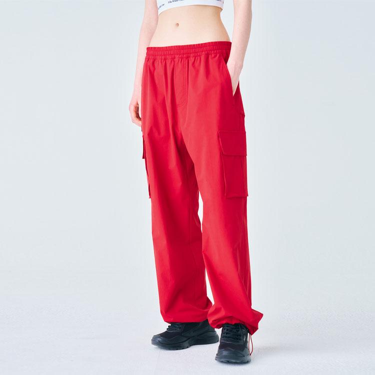 Fila Knitted Sweatpants Unisex Red Moderate Wide Leg Pants FS2WPF2132X-HRD