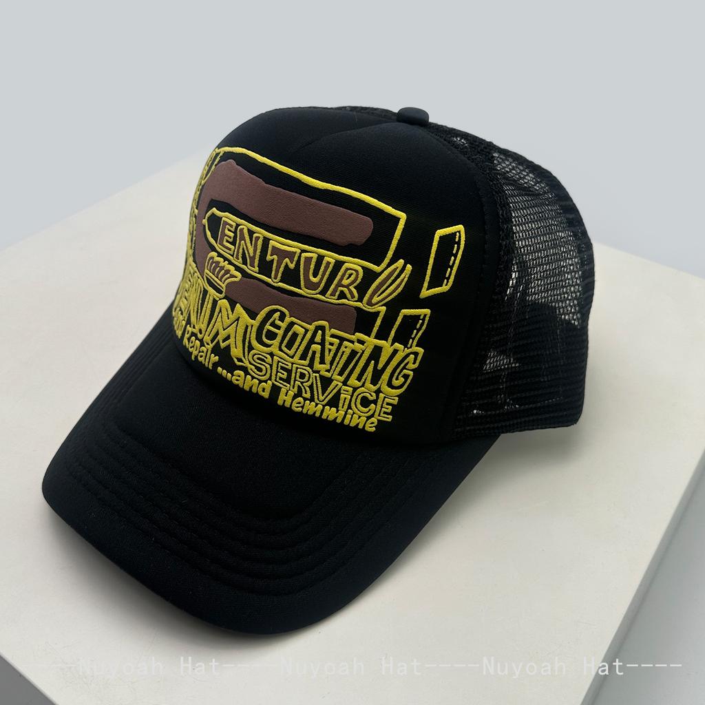Baseball Lettering Alphabet Printed 3D Style American Women Men For Neutral Gender Fresh Caps Peaked Hats Sunshade Personal Breathable Color Block
