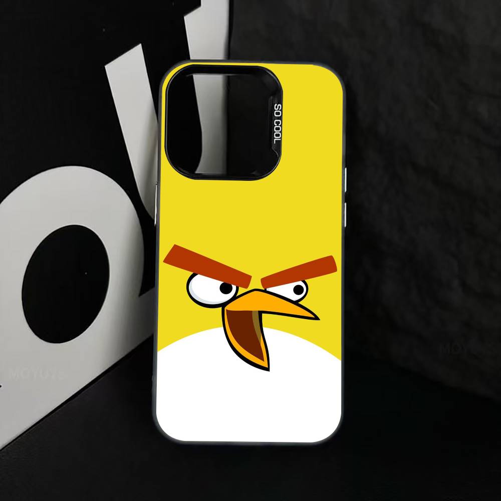 Funny Cartoon A-Angry B-Birds Phone Case For iPhone 17,16,15,14,13,12,11 Plus,Pro Max,XS,Colorful Silver Phone case Funda Cover