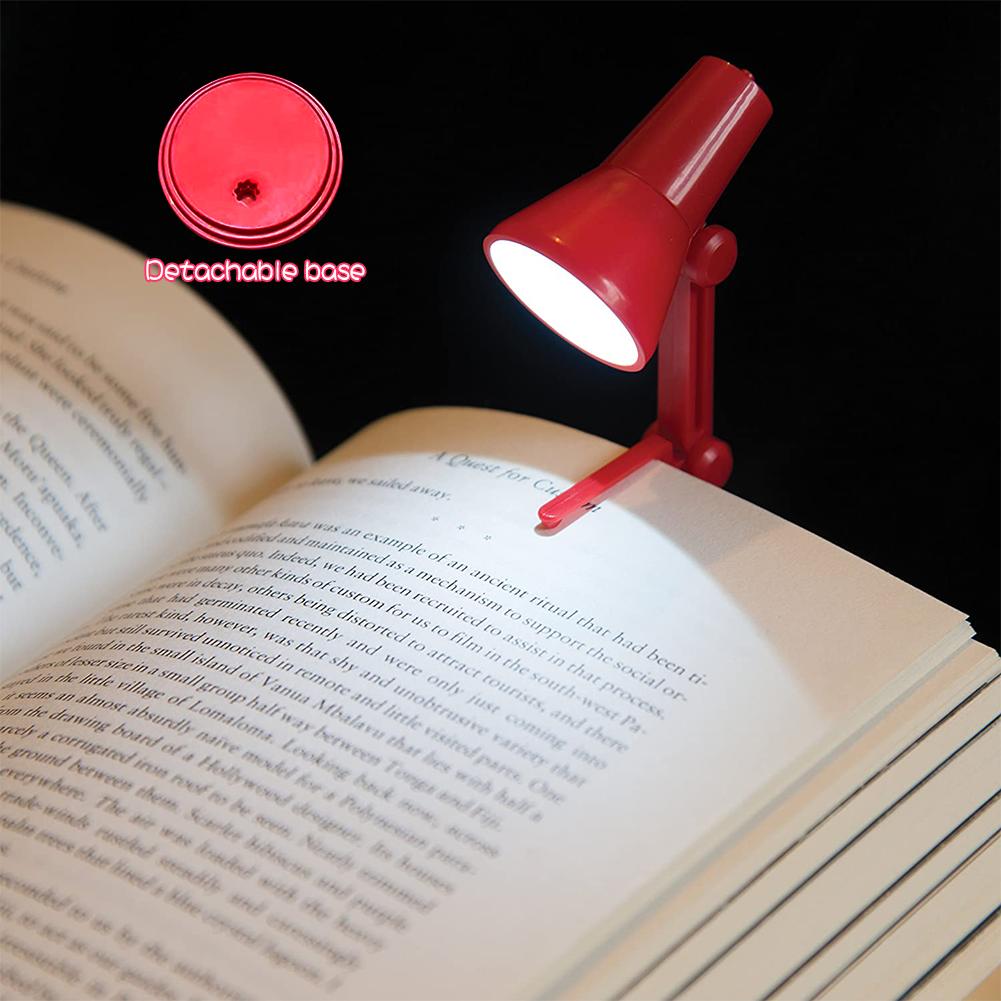 Cute Mini Clamp Lamp To Read Book Portable Eye Protection Night Light Rotatable Reading Lights Children Gifts