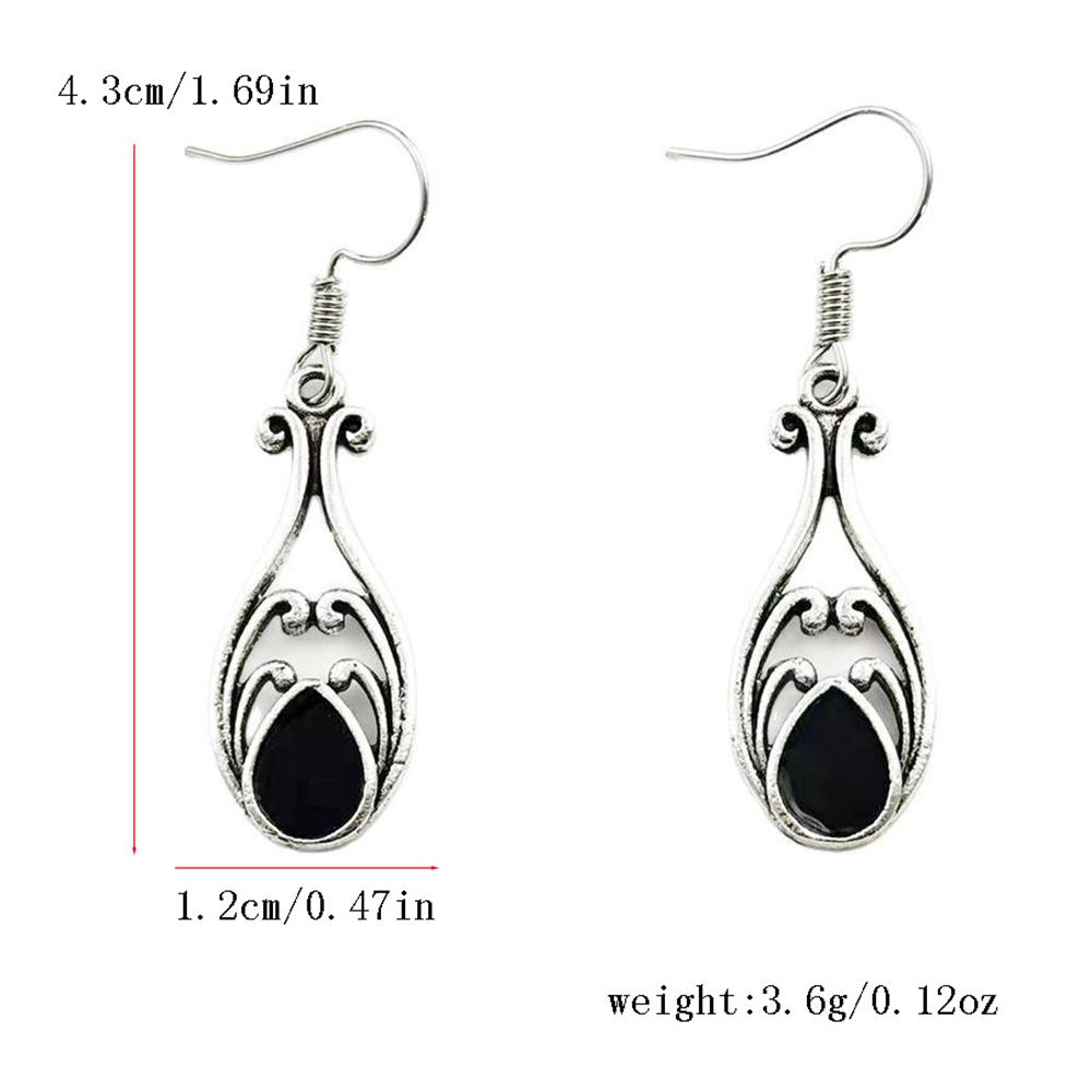 

Retro Fashion Water Droplet Shaped Hollow Pendant Earrings For Women s Niche Temperament High-end Ear Accessories античний срібного кольору