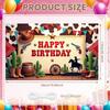 Rodeo Birthday Banner Cowboy Riding  Rodeo Party Display Wild West Birthday Banner Gold Star Embellishment