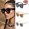 Car Sun Glasses 3pcs Fashion Cat Eye Sunglasses Women Luxury Brand Vintage Glasses Female Eyeglasses Female Gafas De Sol UV400