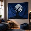 Night Full Moon Pumpkin Tapestry Halloween Living Room Festival Party Background Horror Room Decoration
