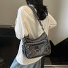 Denim Messenger Bag Vintage Women's Bag Large Capacity Multi-Layer Shoulder Bag