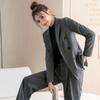 Spring Japanese and Korean Small Suit Suit Women's British Style Wide-leg Pants Suit Two-piece Suit