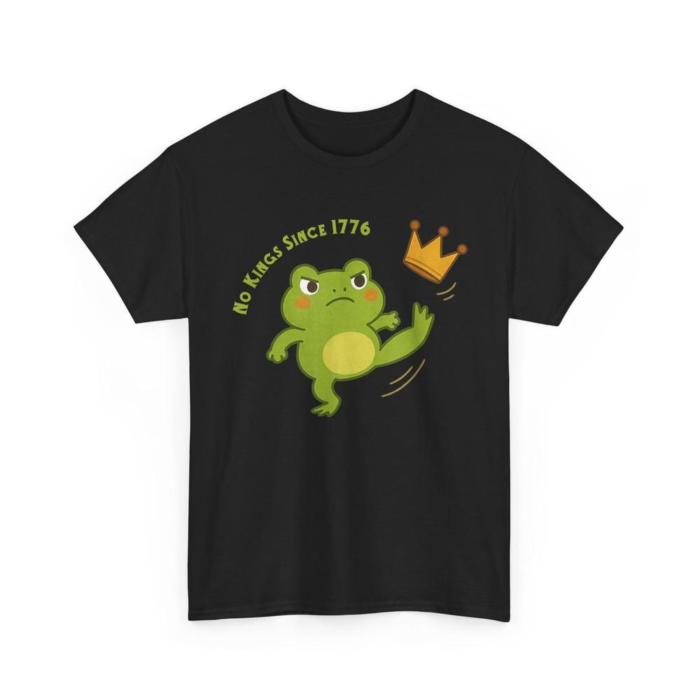

Frog Protest Shirt, No Kings in America Frog T-Shirt XL