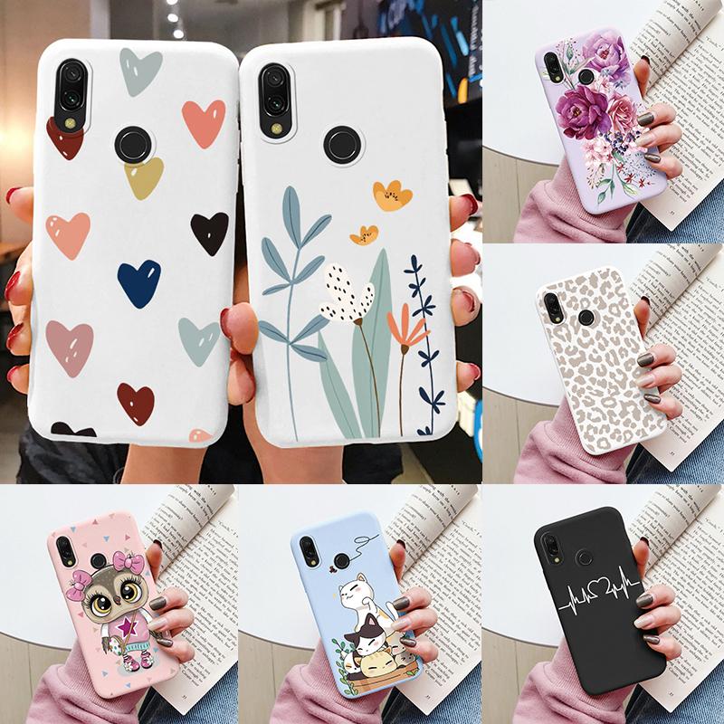 Heart Flower Case For Redmi Note 7 7S Pro Phone Cute Silicone Shockproof Soft Coque For Redmi Note 8 9 Shell Cartoon Girls Cover