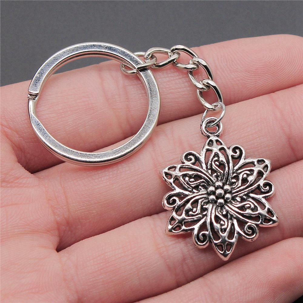 Flower of Life Symbol Sacred Geometry Keychain for Men Best Seller Boho Gift for Her Minimalist School Accessory