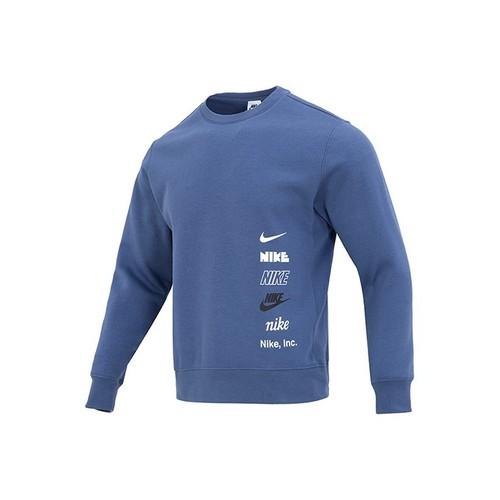 

Nike Letter Logo Fleece-Lined Sports Casual Crewneck Sweatshirt for Men EU M чорний