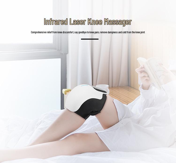 Smart Rechargeable Knee Massager with Red Light Therapy, Heat Compress, and Vibration for Joint Relief