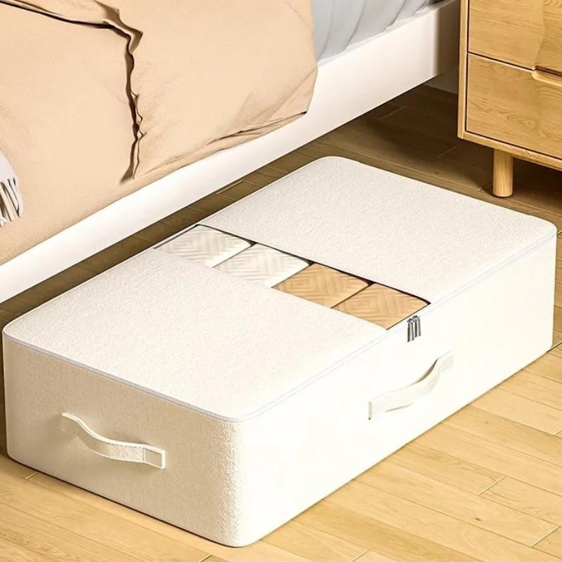 Underbed Storage Bag Moisture-Proof Clothing Storage Foldable Dustproof and Widening and Thickening Handle Home Organizer Bags