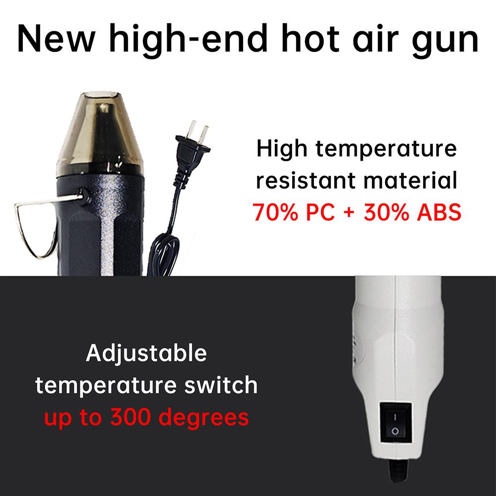 220V Hot Air Gun Electric Hot Dryer Mini Heat Gun 300W DIY Welding Blower For Crafts Shrink Tubing Car Wrap Mobile Phone Repair