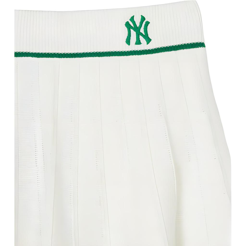 New MLB New York Yankees Casual Short Skirts Women's Cream White 3FSKV0343-50CRS
