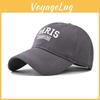 Cotton Paris Embroidered Baseball Cap With Adjustable Strap And Sunshade For All Seasons