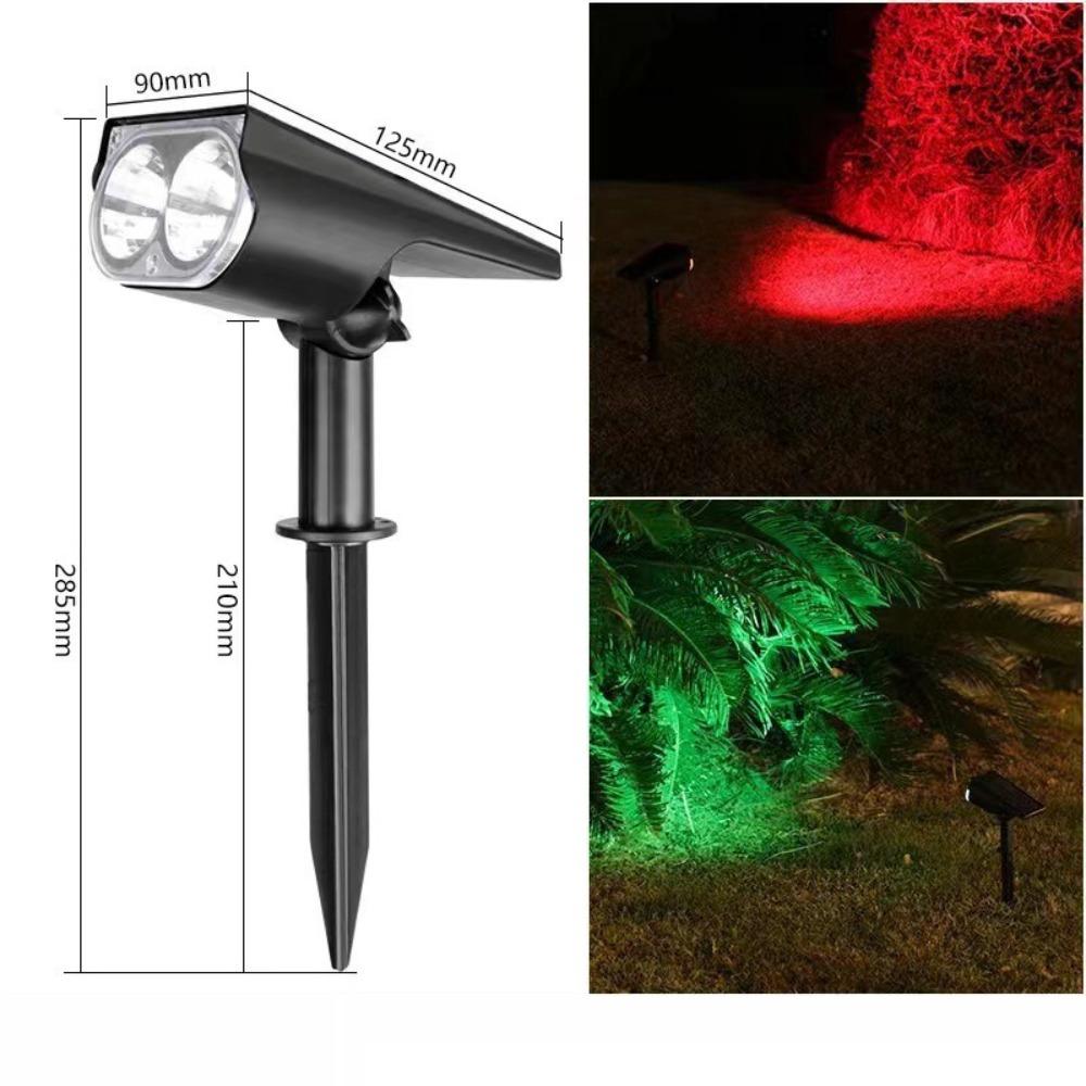 

White Light Lawn Lamp Warm Light Landscape Lamp Durable Solar Spotlight Courtyard 2LED-RGB