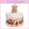Peluche Ours Gâteau à la Crème avec Poil Court Doux pour Décoration de Chambre d'Enfant
