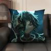 Xiao Genshin Impact Cushion Cover Natural Linen Organic Fabric Double-Sided Printing Sofa Home Decor Gift Pillow Case