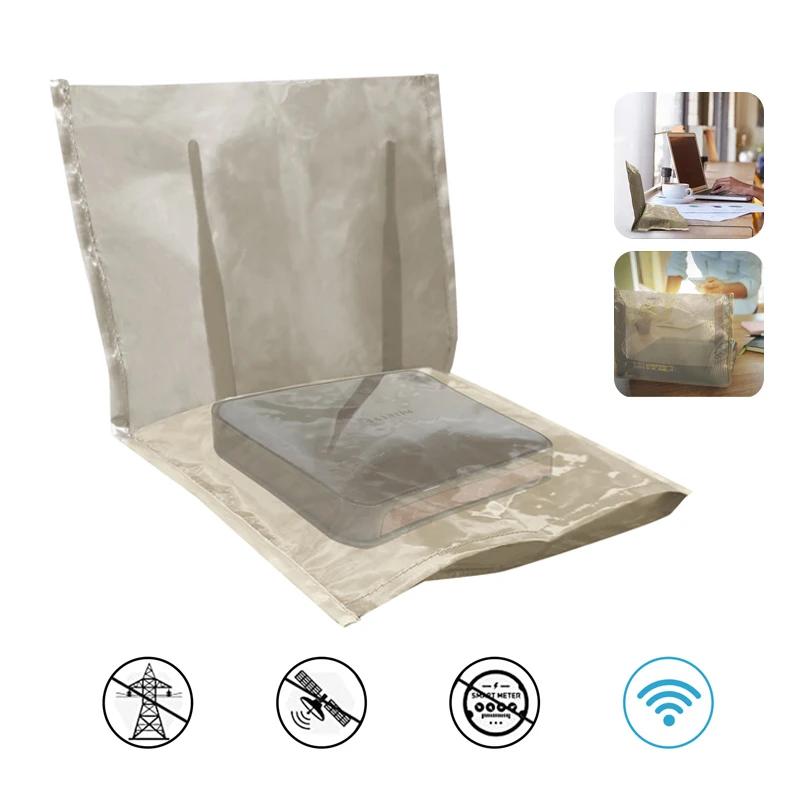 Funda protectora para enrutador WiFi, tejido antiradiación, bolsa de protección contra radiación EMF, bloqueo de RF, tamaño 5G Guard 2