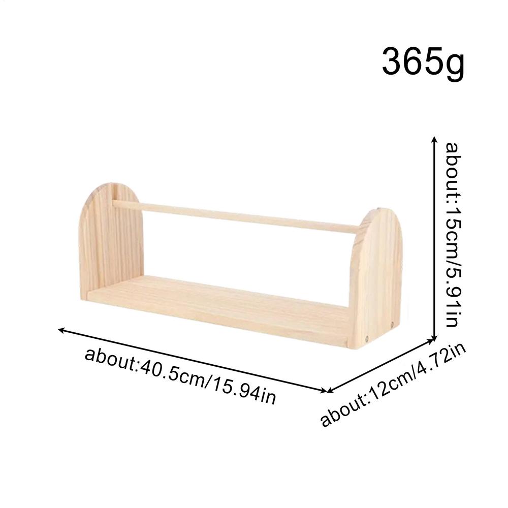 Wooden Yarn Holder Wood Horizontal Ribbon Storage Rack Portable Yarn Ball Crochet Holder For Crochet, Weaving, Sewing
