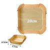 50/100Pcs Disposable Air Fryer Paper Liner Oil-proof Water-proof Paper Tray Non-Stick Baking Mat for Oven AirFryer Accessories