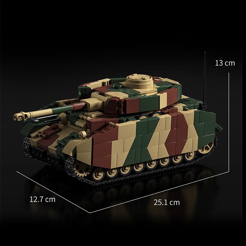 1641pcs PANZER IV H Tank Building Blocks Military History Collectible Model NO.97030 Educational Simulation Toy for Kids