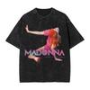 Y2K Singer Madonnas T Shirt Hip Hop Washed Cotton Street T-Shirts  Retro for Men Women Tops Streetwear Summer Tee Shirt