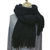 Windproof Thermal Neck Warmer Solid Color Long Scarves Fashion Wrap Shawls  For Women