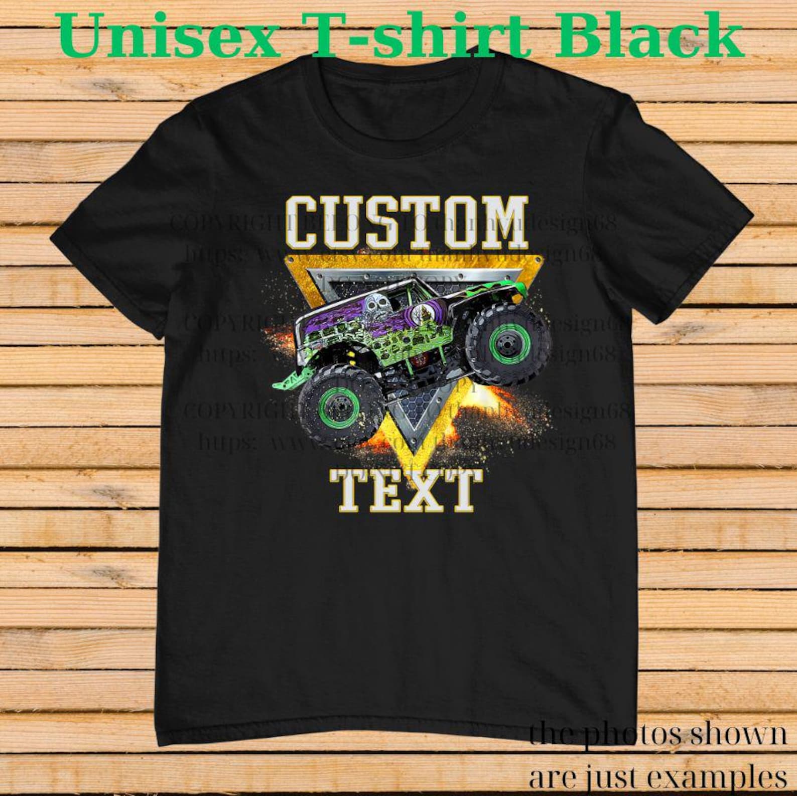 Custom Monster truck Birthday shirt, Custom Text Monster truck Shirt – Personalized Monster Truck Birthday Tee for Kids & Adults 140