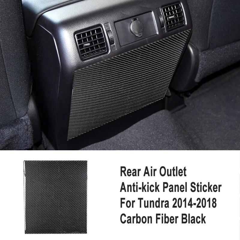 Car Armrest Box Anti-Kick Pad Decals For Toyota Tundra 2014-2018 Accessories Auto Rear Seat Kick Cover Sticker Trim