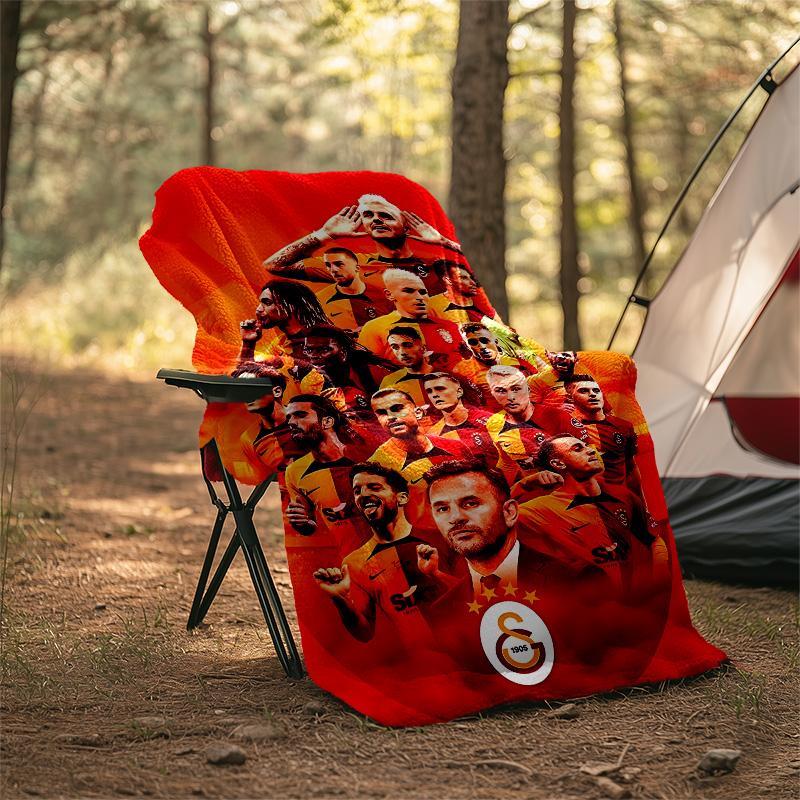 1 Stück GS-Themen-Decke - Digitaldruck, Polyester, Gemütlich für alle Jahreszeiten, Perfekt für draußen und Reisen