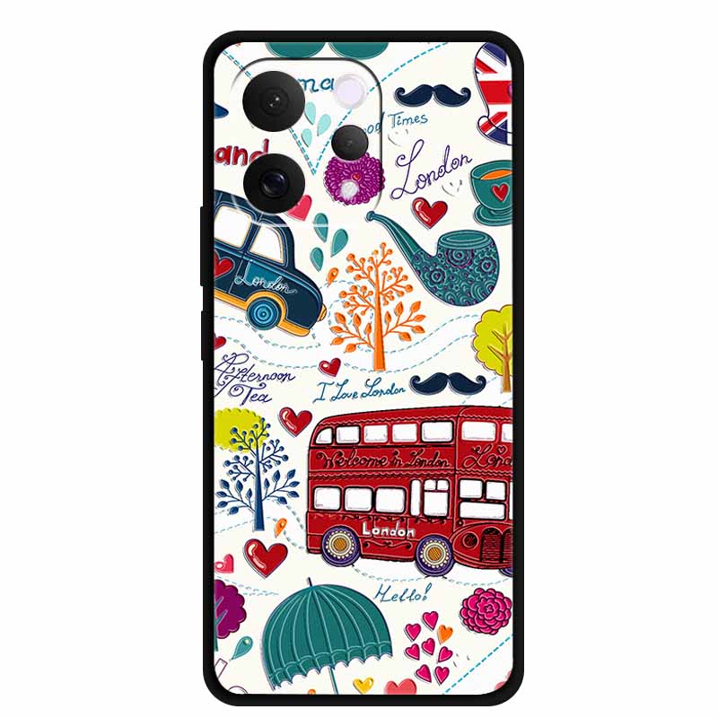 For Vivo S50 5G Case 3D Emboss Flower Black Silicone Soft Back Cover Case For Vivo S50 2025 Phone Case 6.59" Coque V2528A Fundas