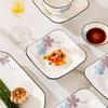 Haoya Jingdezhen Ceramic Dinner Plates - Flourishing Flowers (6-Piece Set)