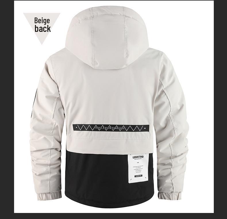 Men's Thickened Waterproof Hooded Cotton Coat - Outdoor Winter Warm, Plus Size Jacket