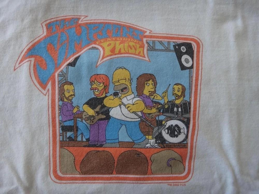 The Simpsons Phish Springfield Tour 2002 T Shirt S5XL Unisex cotton M467 Unisex T-Shirt XL