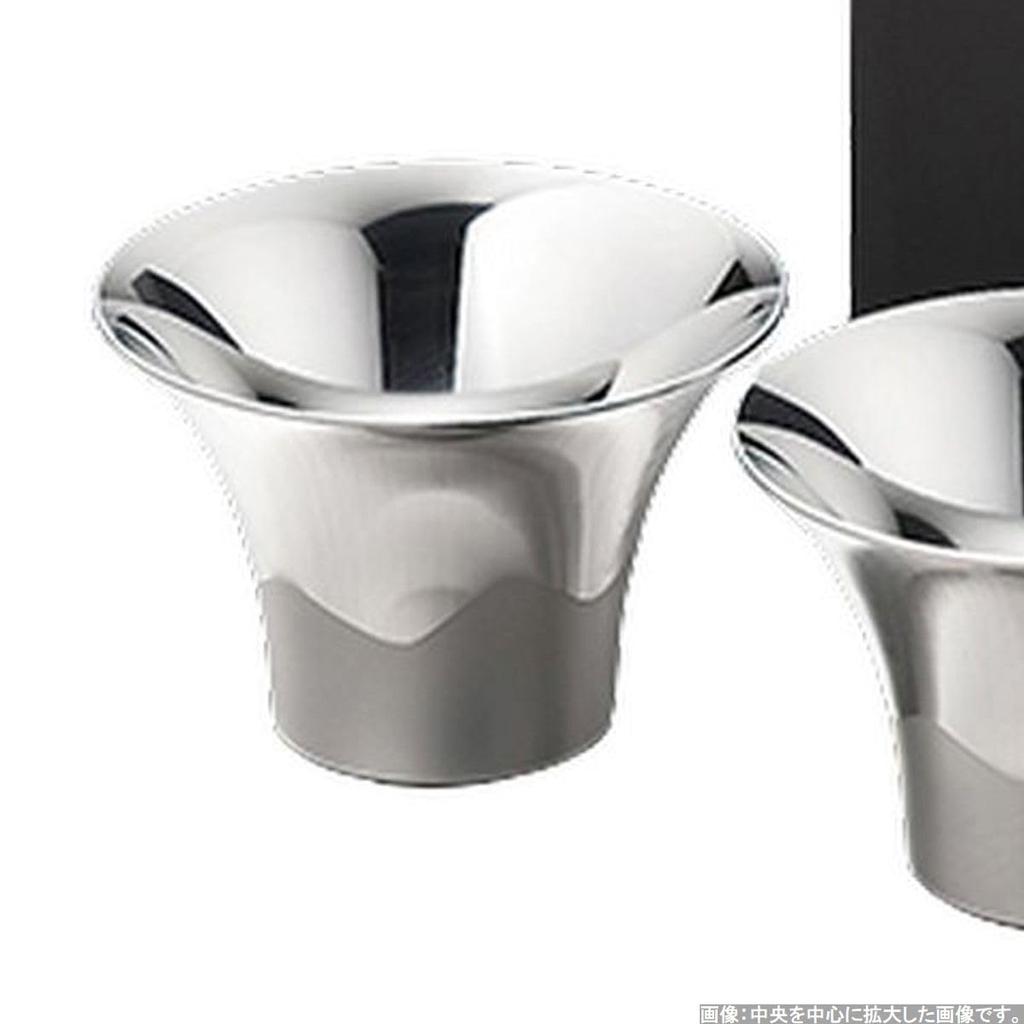 EcoBag Sake Cup Mount Fuji Stainless Made in 929624 J-kitchens Set, Design, 2-Piece Steel, 75ml, Japan, No.