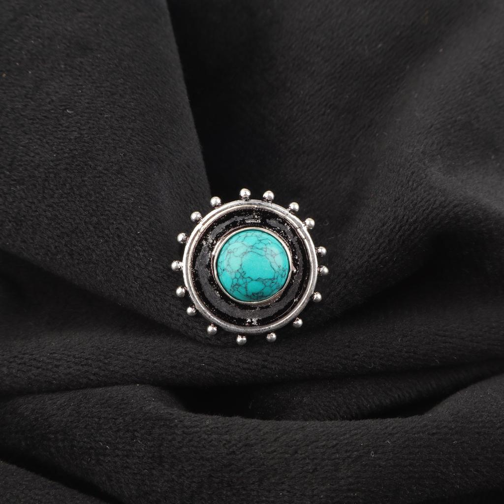 Blue Copper Turquoise Handmade Gemstone Ring, 925 Solid Sterling Silver Ring Dainty Silver Jewelry, For Engagement Gift