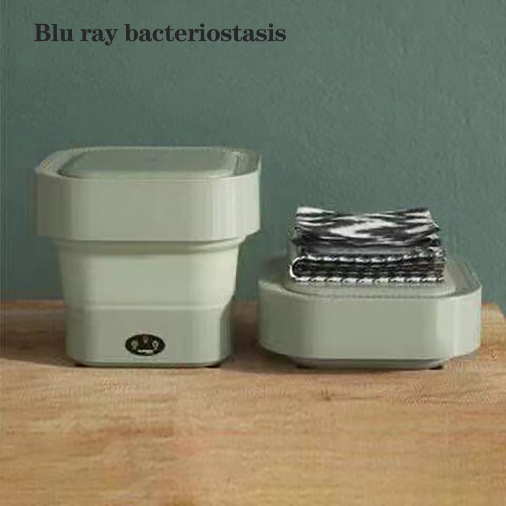 

Портативная стиральная машина, 4,5 л маленькая стиральная машина, складная стиральная машина с корзиной для отжима, мини-стиральная машина зелёный