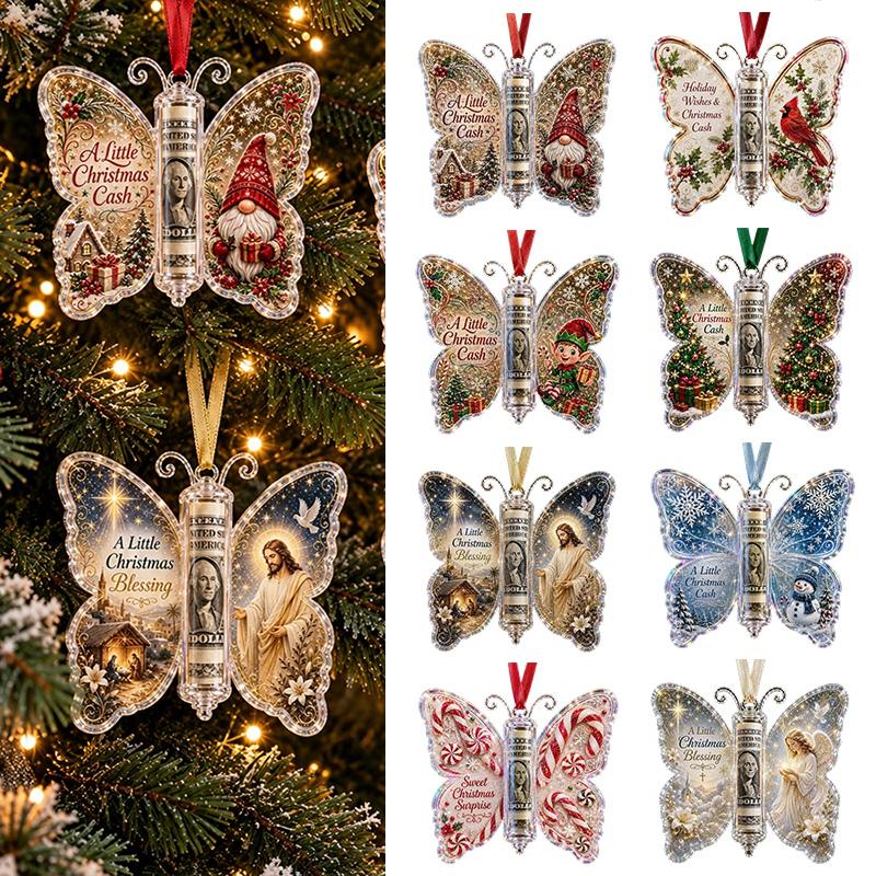 Christmas Cash Boxes Ornament Christmas Tree Money Holder Hanging Pendants Christmas New Year Money Gift Boxes Decorations